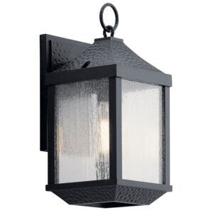 Springfield 1-Light Outdoor Wall Mount in Distressed Black