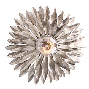 Crystorama Broche 4 Inch Wall Sconce in Antique Silver