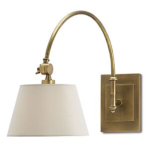 Currey & Company 16 Inch Ashby Swing Arm Sconce in Antique Brass
