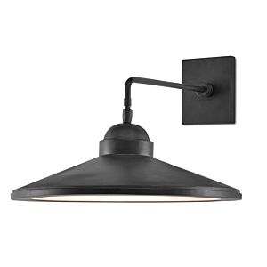 Ditchley 1-Light Wall Sconce in Black Bronze with White