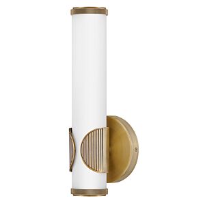 Femi Small LED Bathroom Vanity Light in Lacquered Brass