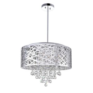 CWI Lighting Eternity 9 Light Drum Shade Chandelier with Chrome finish