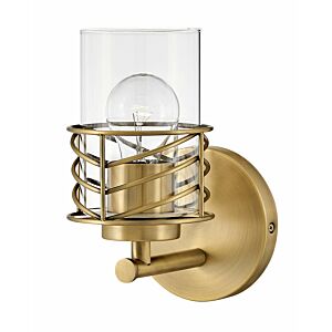 Hinkley Della 1-Light Bathroom Vanity Light In Lacquered Brass