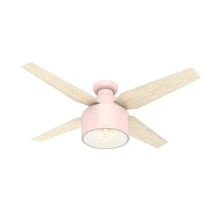 Hunter Cranbrook 52 Inch Indoor Flush Mount Ceiling Fan in Blush Pink