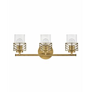 Hinkley Della 3-Light Bathroom Vanity Light In Lacquered Brass