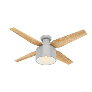 Hunter Cranbrook 52 Inch Indoor Flush Mount Ceiling Fan in Dove Grey