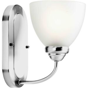 Heart 1-Light Bathroom Vanity Light Bracket in Polished Chrome
