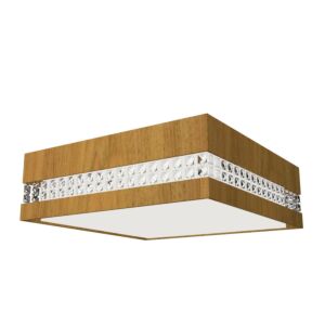 Crystals LED Ceiling Mount in Louro Freijo