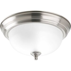 Dome Glass - Etched 1-Light Flush Mount in Brushed Nickel