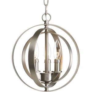 Equinox 3-Light Pendant in Burnished Silver
