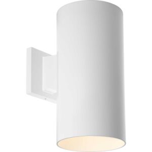 Cylinder 1-Light Wall Lantern in White