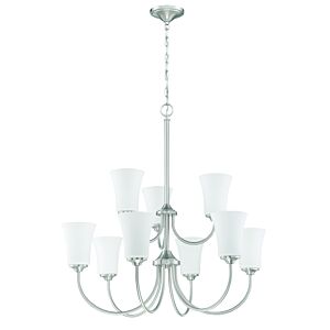 Craftmade Gwyneth 9 Light Traditional Chandelier in Brushed Polished Nickel