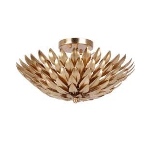 Crystorama Broche 4 Light Ceiling Light in Antique Gold