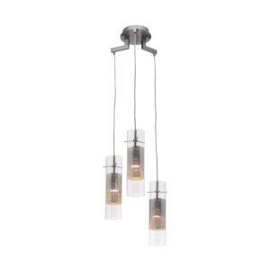 Access Spartan 3 Light 10 Inch Pendant Light in Brushed Steel