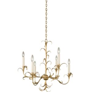 Ainsley 6-Light Chandelier in Oxidized Gold Leaf