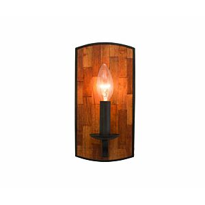 Lansdale 1-Light Wall Sconce in Black Iron