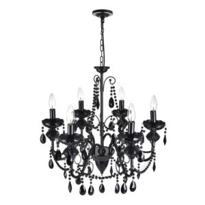 CWI Lighting Keen 6 Light Up Chandelier with Black finish