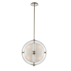 Kalco Sussex 4 Light Contemporary Chandelier in Polished Nickel