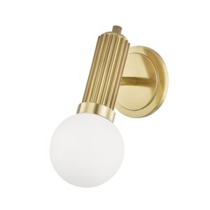 Reade 1-Light Wall Sconce in Aged Brass