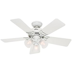 Hunter Southern Breeze 3 Light 42 Inch Indoor Ceiling Fan in White