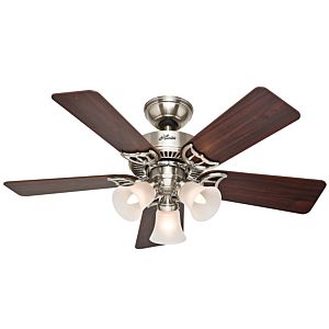 Hunter Southern Breeze 3 Light 42 Inch Indoor Ceiling Fan in Brushed Nickel