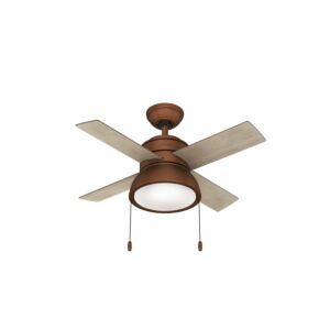 Loki 2-Light 36" Ceiling Fan in Weathered Copper
