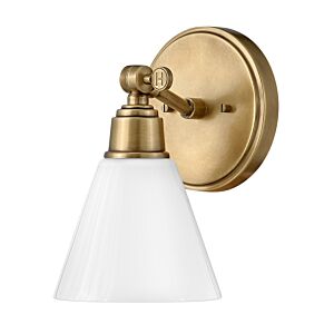 Hinkley Arti 1-Light Bathroom Vanity Light In Heritage Brass