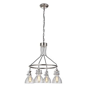 Craftmade Gallery State House 4-Light Chandelier in Polished Nickel