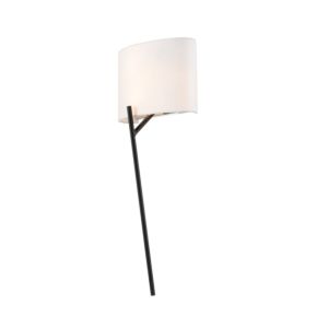 Kalco Tahoe 2 Light Wall Sconce in Matte Black with Polished Nickel