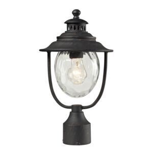 Searsport 1-Light Outdoor Post Mount in Weathered Charcoal