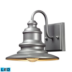 Marina 1-Light LED Outdoor Wall Sconce in Matte Silver