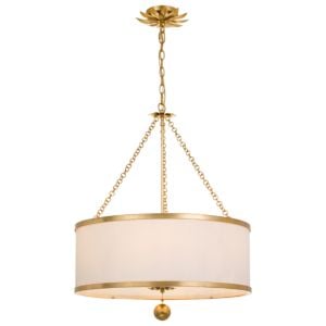  Broche Traditional Chandelier in Antique Gold