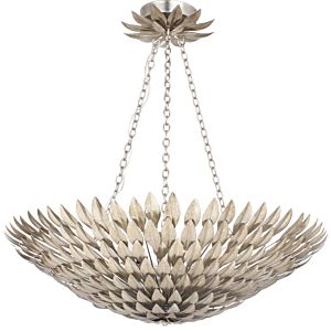 Crystorama Broche 8 Light 12 Inch Traditional Chandelier in Antique Silver