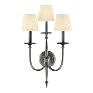 Hudson Valley Jefferson 3 Light 24 Inch Wall Sconce in Antique Nickel