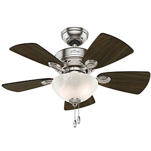 Hunter Watson 2 Light 34 Inch Indoor Ceiling Fan in Brushed Nickel