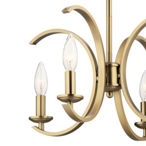 Cassadee Pendant in Brushed Natural Brass