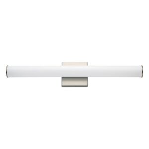 Rail 1-Light LED Bathroom Vanity Light Bar in Satin Nickel