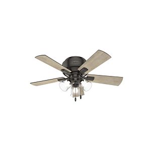 Hunter Crestfield 3 Light 42 Inch LED Indoor Flush Mount Ceiling Fan in Noble Bronze
