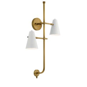 Sylvia 2-Light Wall Sconce in White
