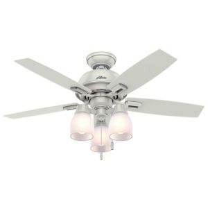 Hunter Donegan 3 Light 44 Inch Indoor Ceiling Fan in Fresh White