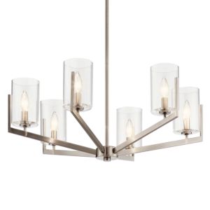 Kichler Nye 6 Light Transitional Chandelier in Classic Pewter