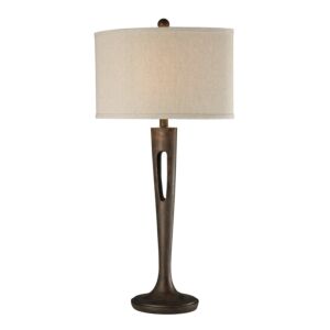 Martcliff 1-Light Table Lamp in Burnished Bronze