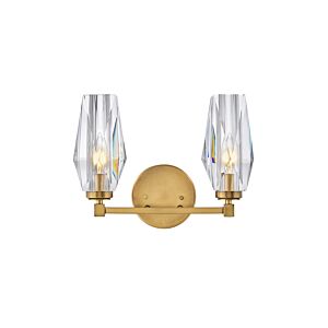 Hinkley Ana 2-Light Bathroom Vanity Light In Heritage Brass