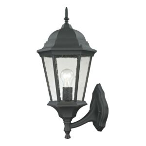 Temple Hill 1-Light Outdoor Wall Sconce in Matte Textured Black