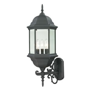 Spring Lake 3-Light Outdoor Wall Sconce in Matte Textured Black