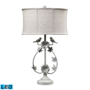 Saint Louis Heights 1-Light LED Table Lamp in Antique White