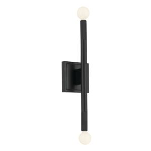 Odensa 2-Light Wall Sconce in Black