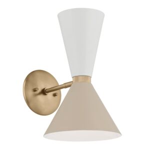 Phix 2-Light Wall Sconce in Champagne Bronze