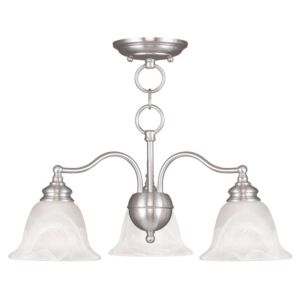 Essex 3-Light Chandelier with Ceiling Mount in Brushed Nickel