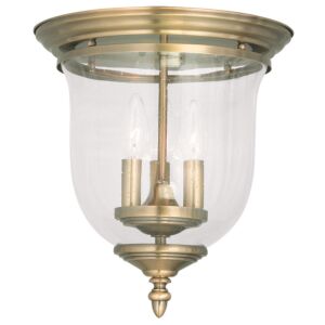 Legacy 3-Light Ceiling Mount in Antique Brass